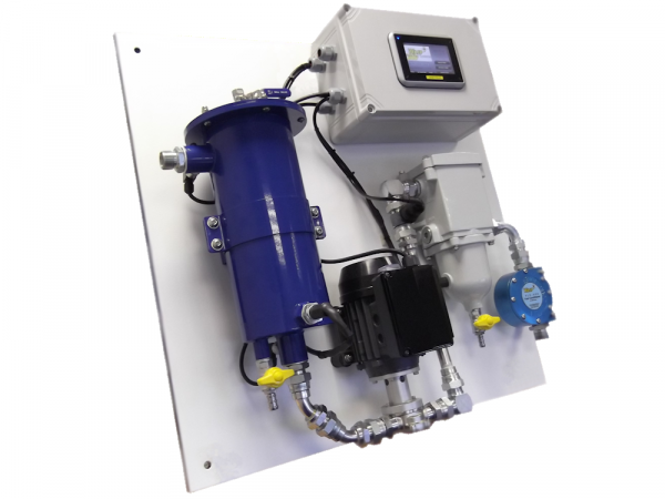 W-PFS-010 Wall Mounted(10 lit/min fuel polishing system which removes particulate, bacteria, free and emulsified water. Complete with an interactive colour touch screen.)